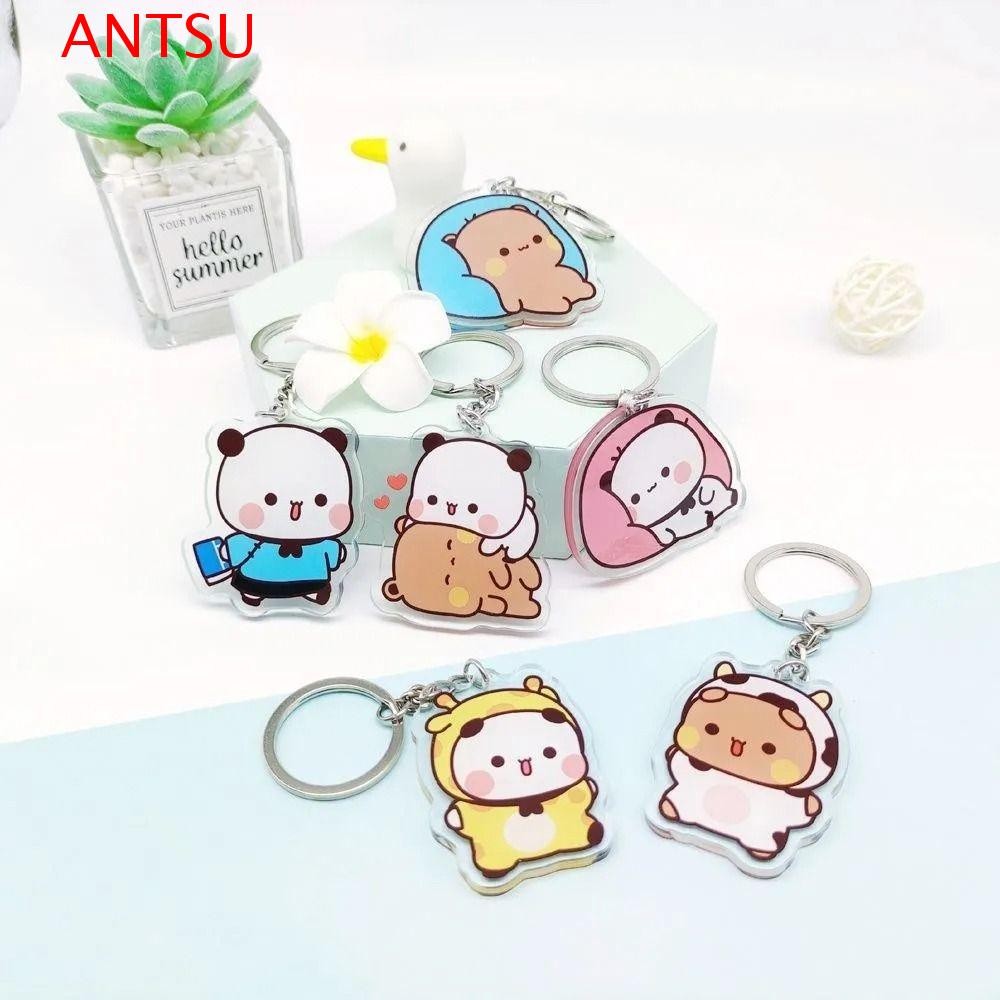 Porte-clés Acrylique 4 Pièces Bubu Dudu - Pandas Kawaii Et Adorables Pour Décorer Clés Et Sacs