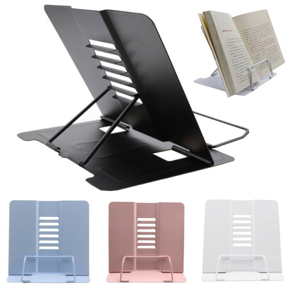 Adjustable Desktop Bookshelf Desktop Clip Bookshelf Reader Metal ...