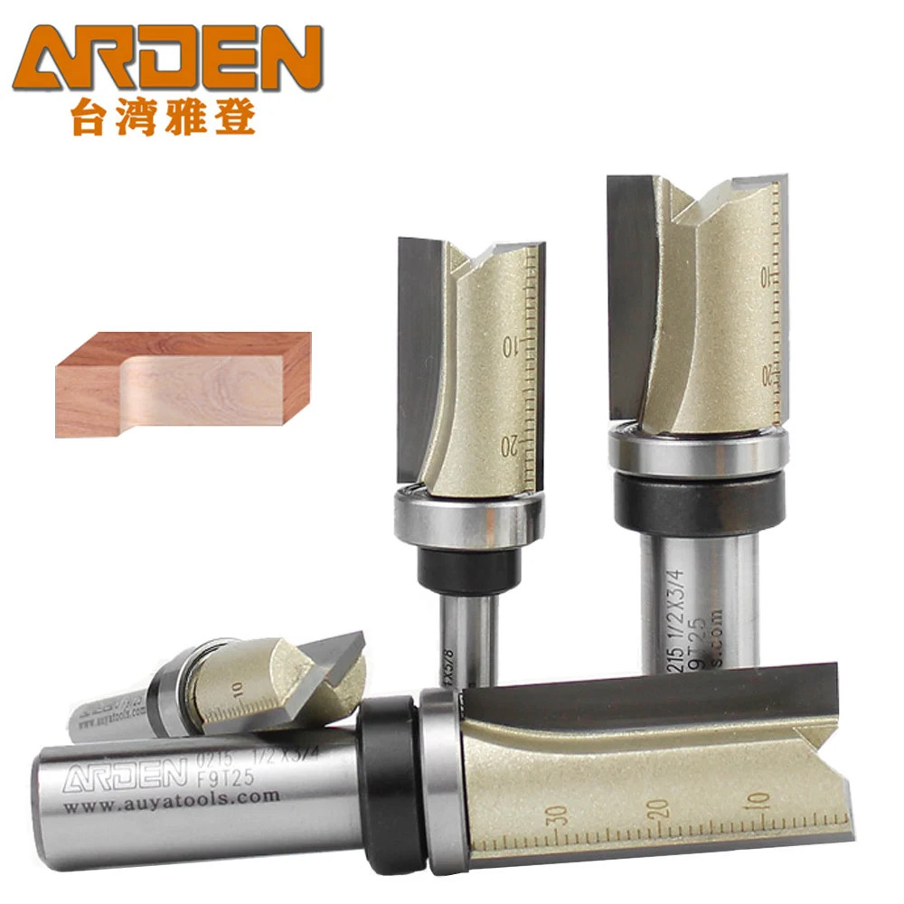 ARDEN Tungsten Carbide 2F Trimming Router Bit Carbide Alloy Straight ...