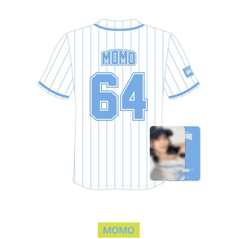 TWICE 9ROUND BASEBALL UNIFORM モモ ⚾️ TWICE Baseball JERSEY- 9th Anniversary HOME 9ROUND T Shirt