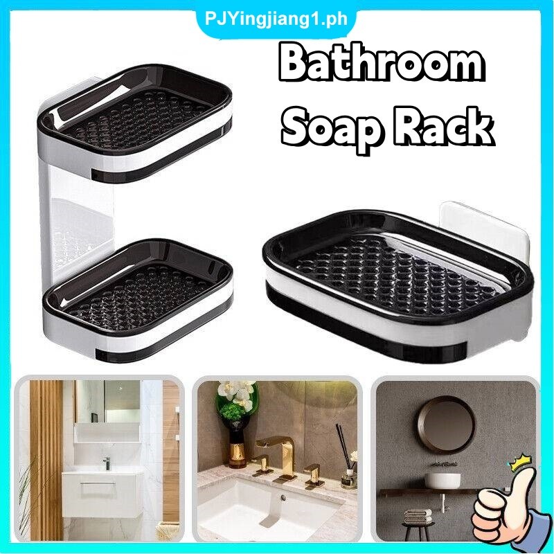Double Layer Soap Rack For Bathroom Portable Soap Holder Drainable Soap ...