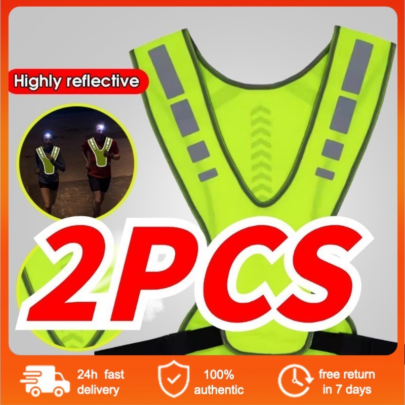 2Pcs Multi-purpose Vest Motorcycle Reflective Vest For Road Workwear ...