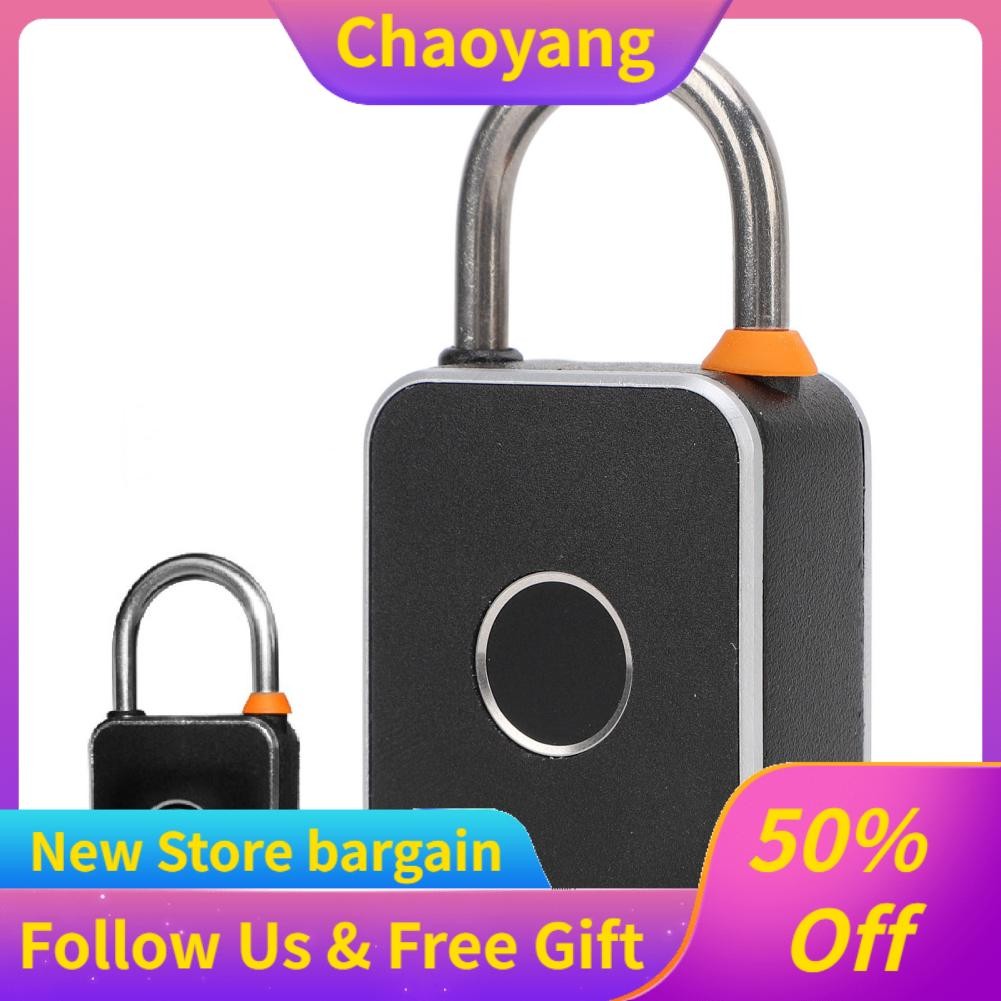 Chaoyangmall Fingerprint Password Padlock IP65 Waterproof Double Sided ...