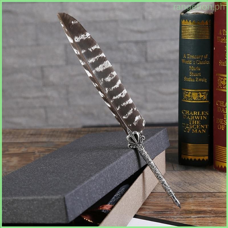 RAN Luxury Vintage Feather Quill Dip Calligraphy Fountain Pen Writing ...