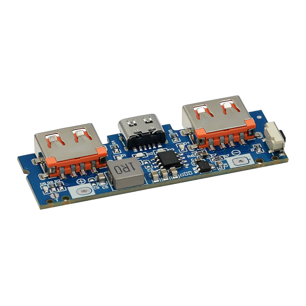 Lithium Battery Charger Board LED Dual USB 5V 2.4A Micro/Type-C USB ...