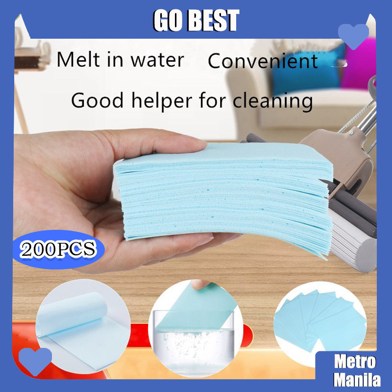 200pcs Floor Cleaner Tablets Tile Wooden Floor Cleaner Dissolving Paper ...