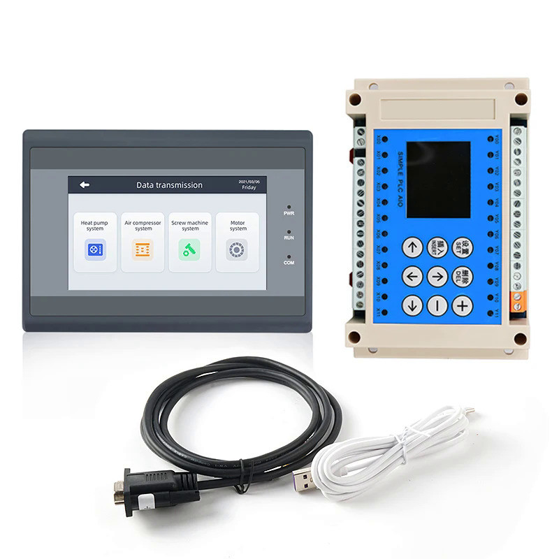 ♥ PLC Controller Transistor Output 12 Channel DC24V with 4.3 inch HMI ...