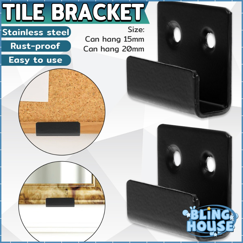 Bling Black Tile Bracket Wall Mount Ceramic Tile Billboard Display ...