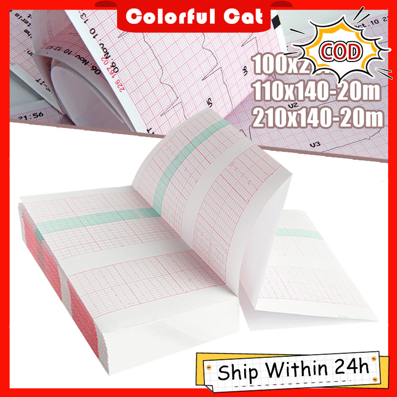 ECG Paper Red Grid Thermal Diagnostic Paper Thermal Recording Paper ...