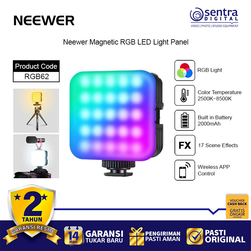 Neewer RGB62 Magnetic RGB LED Light Panel | Shopee Philippines