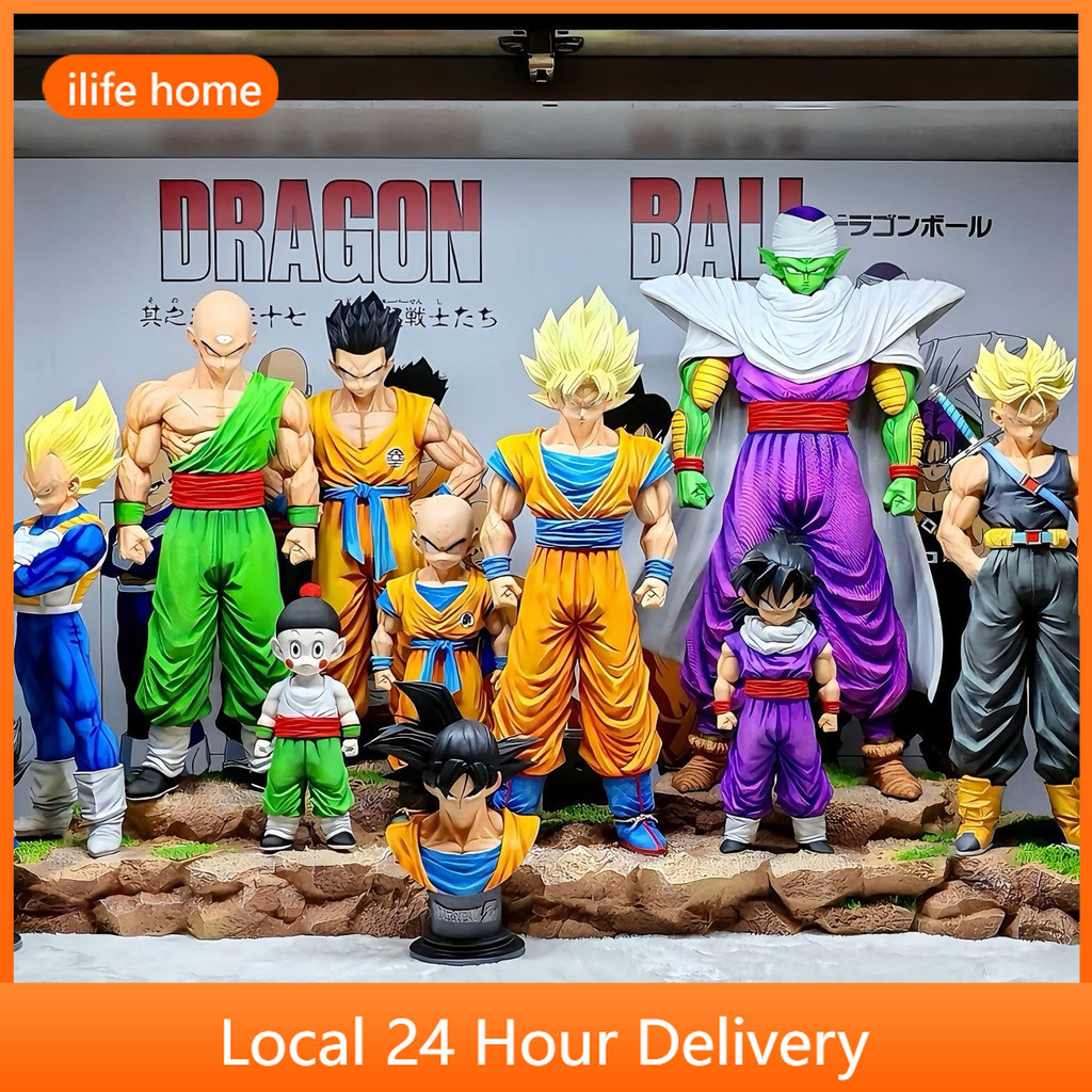 Goku Statue (35cm)Super Saiyan + Buste alternatif – Dragon Ball Z Figurine COLLECTION - Collection