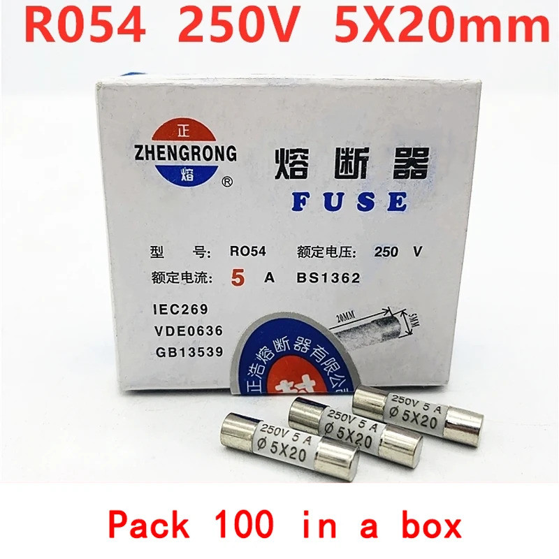 100pcs R054 5x20mm R055 5x25mm R057 6x25mm R058 500V 6x30mm ceramic ...
