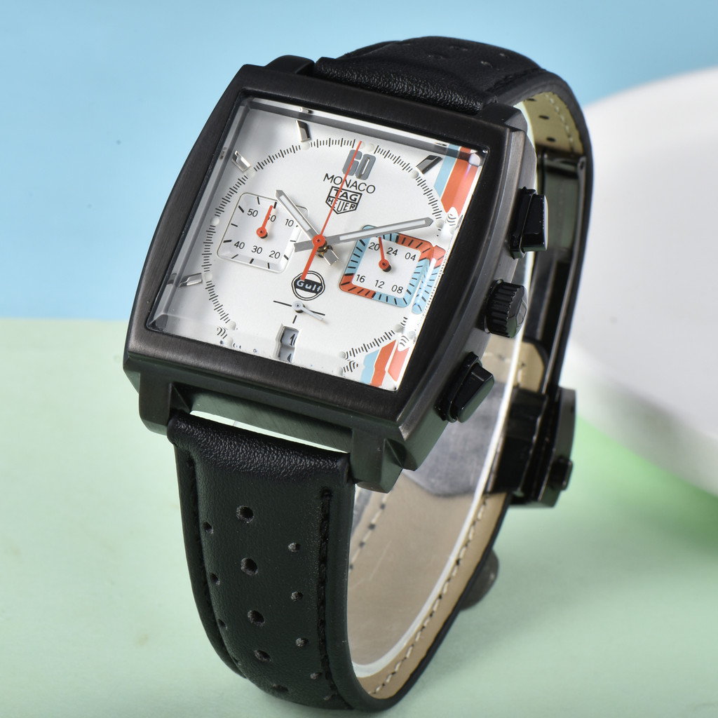 TAG TAG Howard New Style Square Case Quartz Movement Leather Strap ...