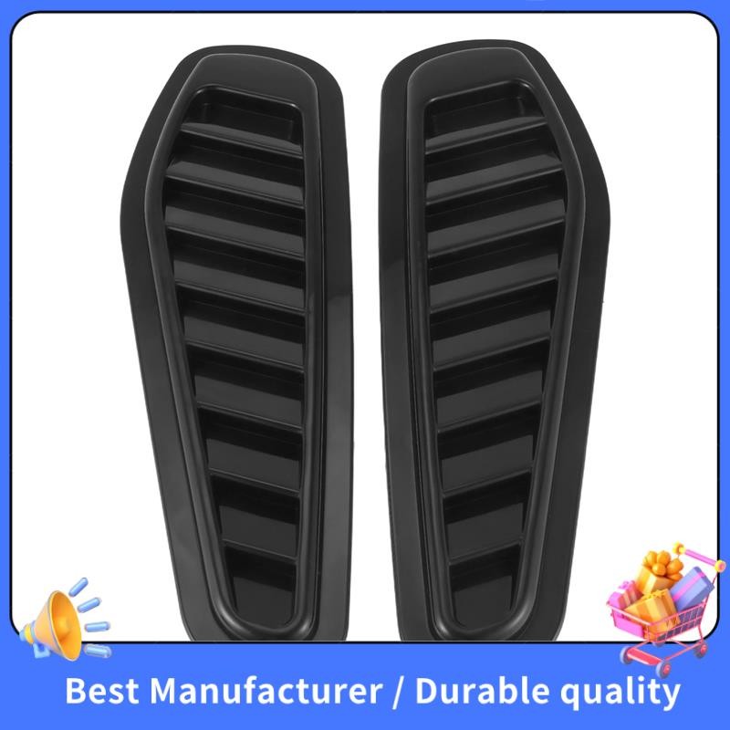 2Pcs Car Simulation Air Vent Universal Glossy Black Sport Racing Air ...
