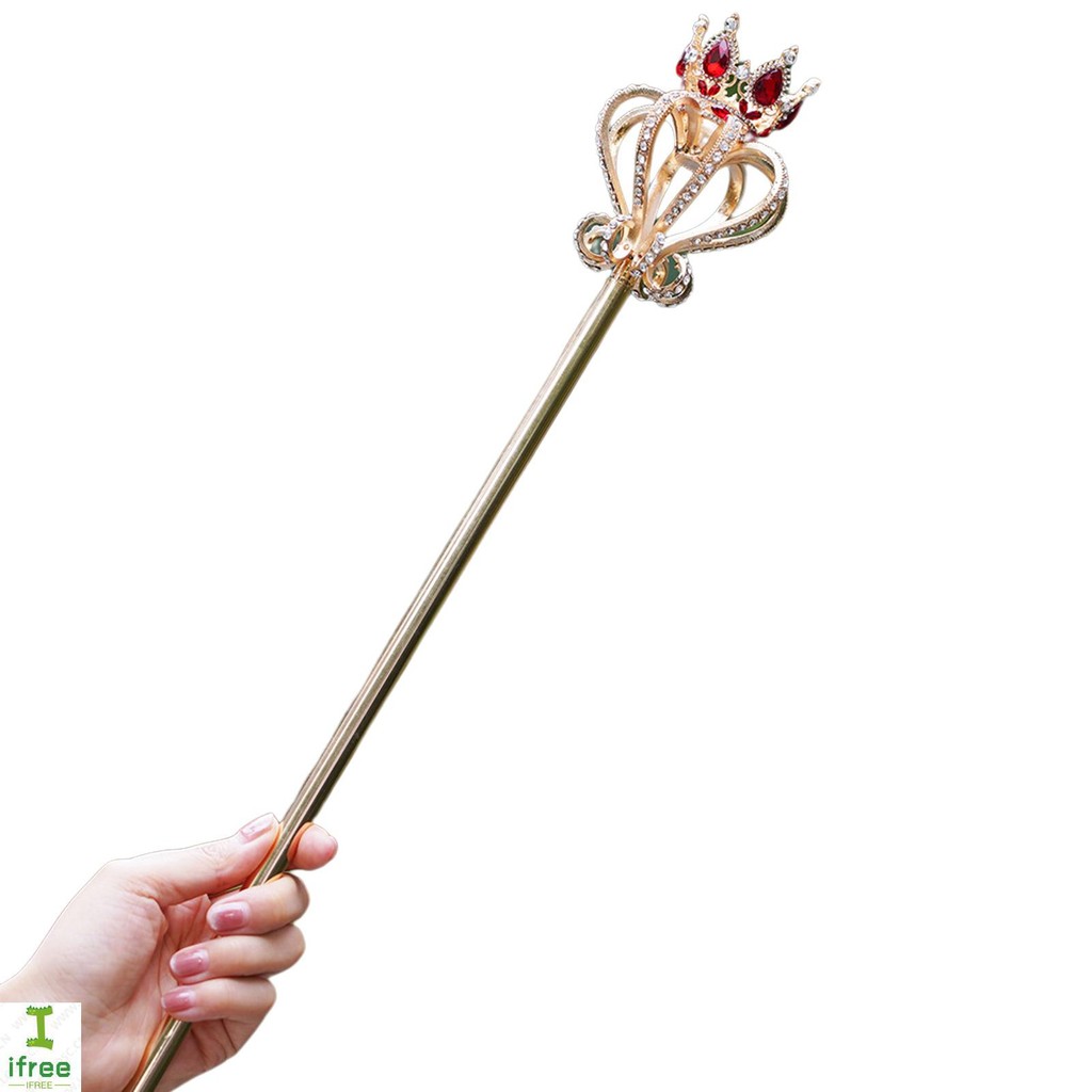 Bling Crown Decor Scepter Wand Alloy Goddess Beauty Pageant Props Fairy ...