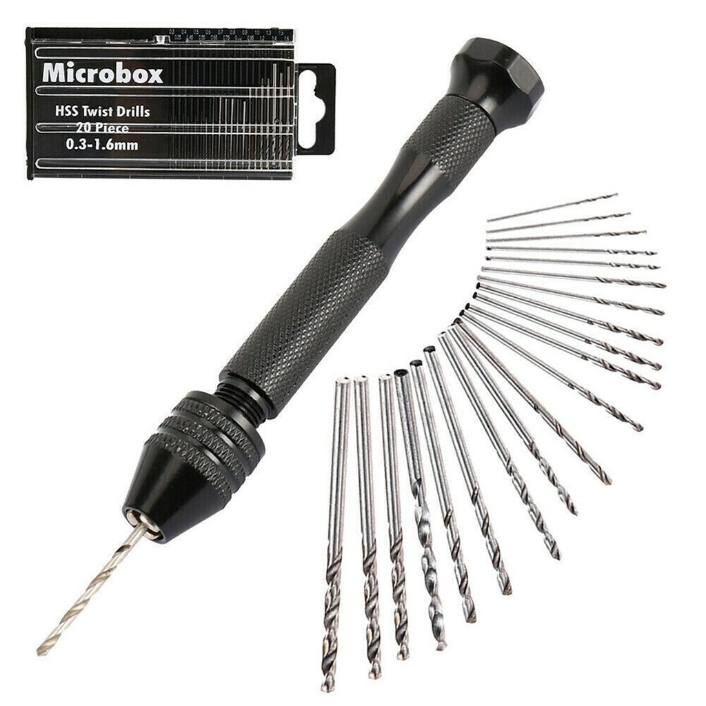 20pcs High Speed Steel HSS Mini Drill Bit Set Tiny Small Micro Drill ...