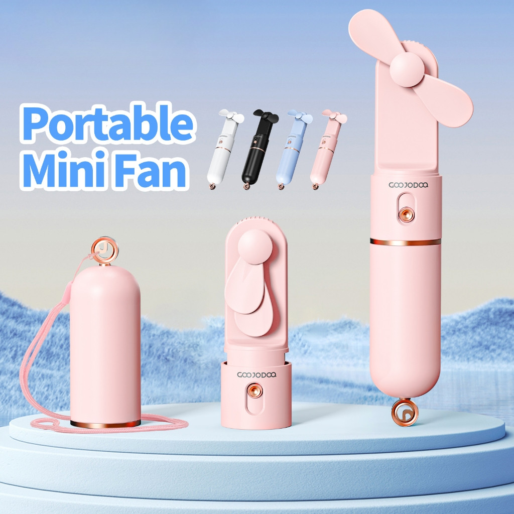 GOOJODOQ 5000 mAh Mini Fan Rechargeable for School Portable for Kids ...