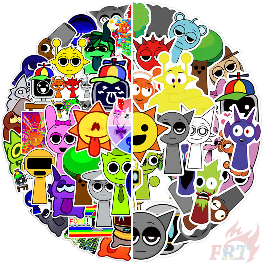 100Pcs/Set Incredibox . Sprunki Series A Stickers Waterproof Fashion ...