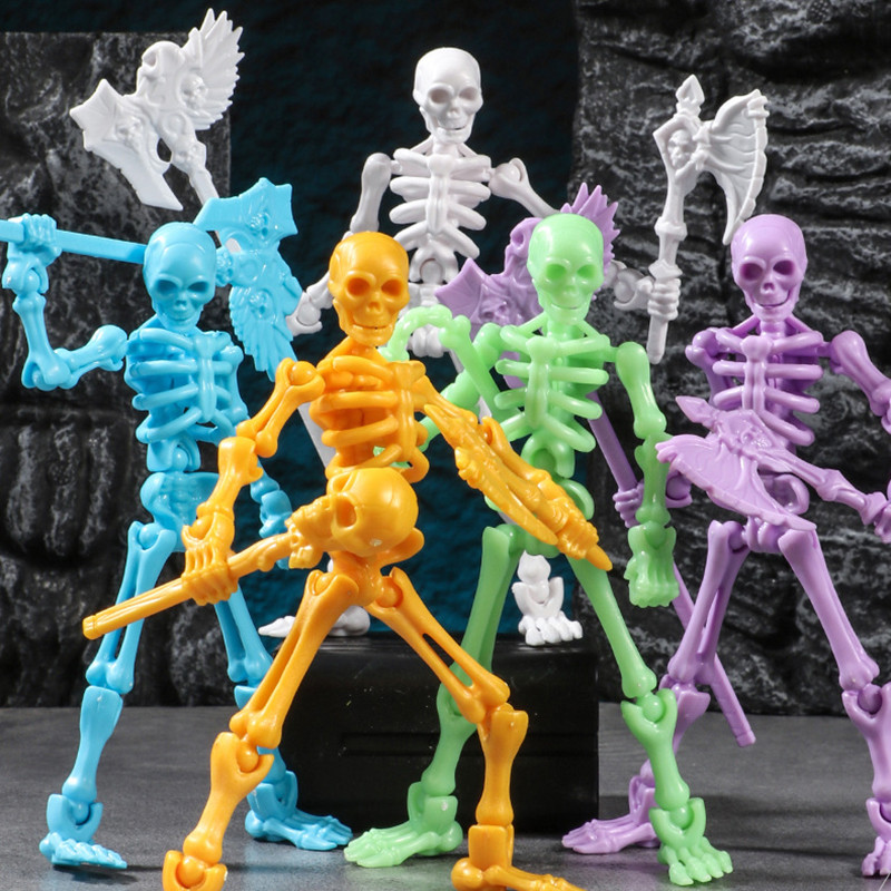 Skeleton Man Action Figure Toy Movable Three-dimensional Skeleton Man ...