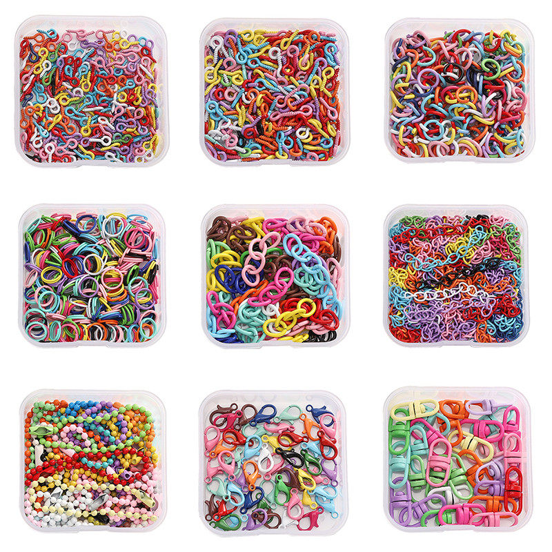 Random Color Mixing Boxed Keychain Series Accessories For DIY Jewelry ...