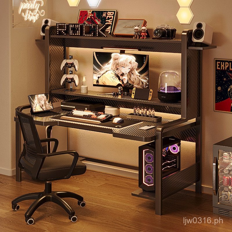 Bedroom Home Gaming Computer Desk Set Adjustable Small Computer Desk ...