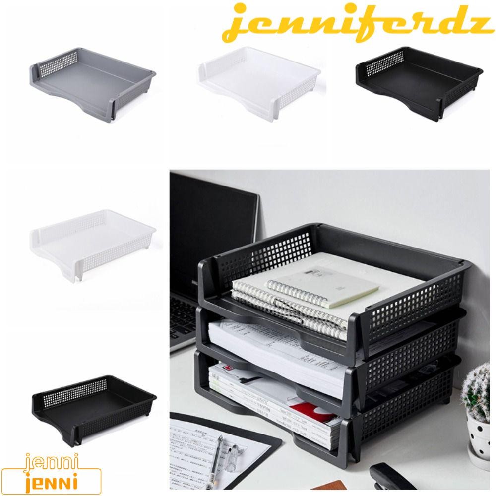 JENNIFERDZ Stackable File Rack, Desktop Organizer File Organizer A4 ...