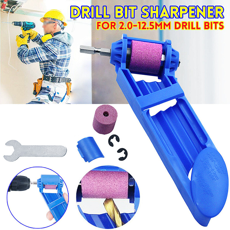 3Pc 2.0-12.5mm Portable Drill Bit Sharpener Corundum Grinding Wheel for ...