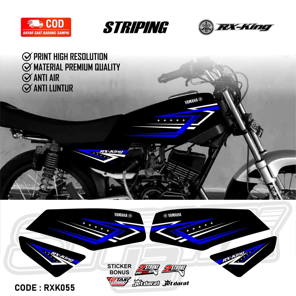 Rx King Striping, Latest Motorcycle Variations, CODE RXK055 | Shopee ...