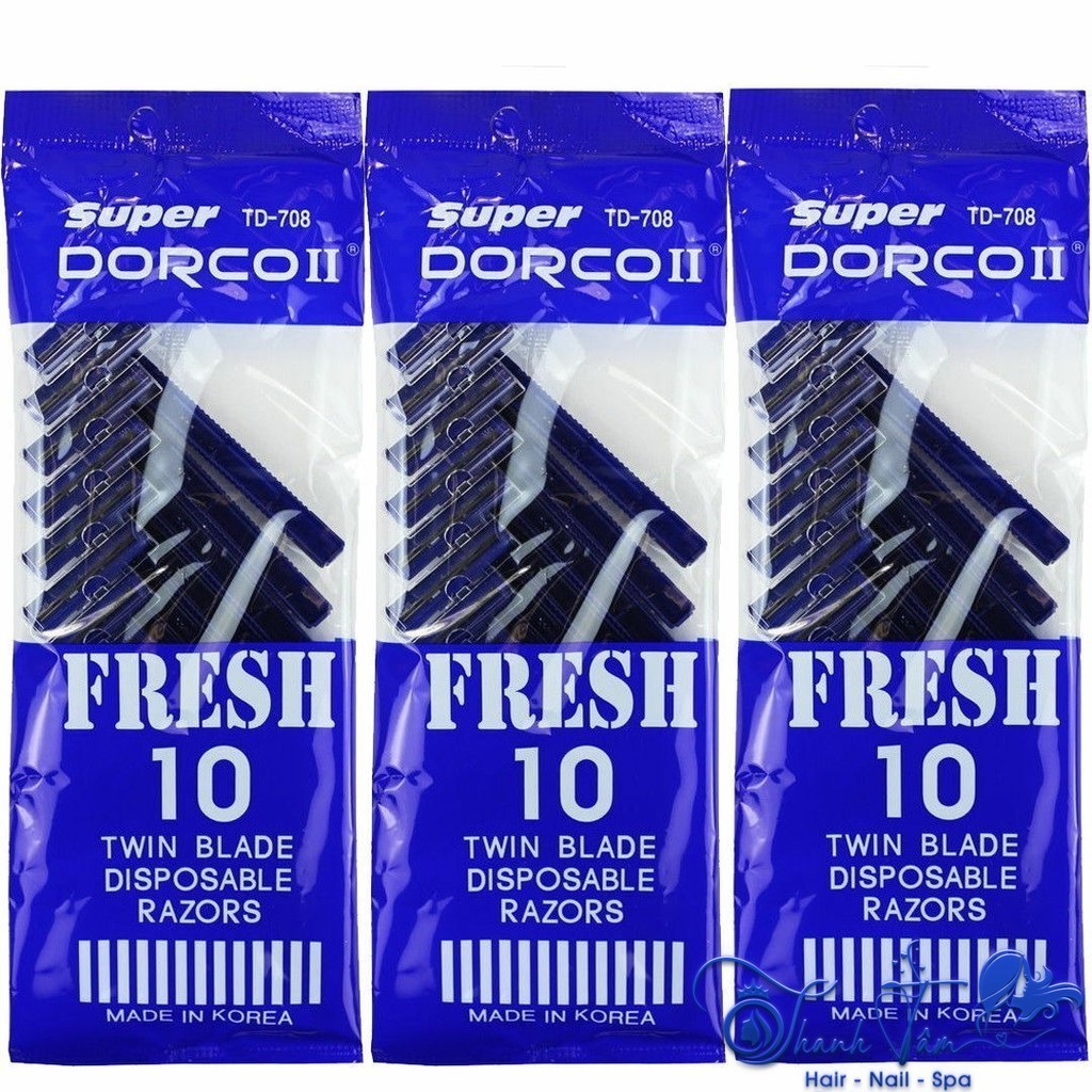 Dorco Fresh Twin Blade 2-Blade razor 10 pieces (USA) - TN | Shopee ...