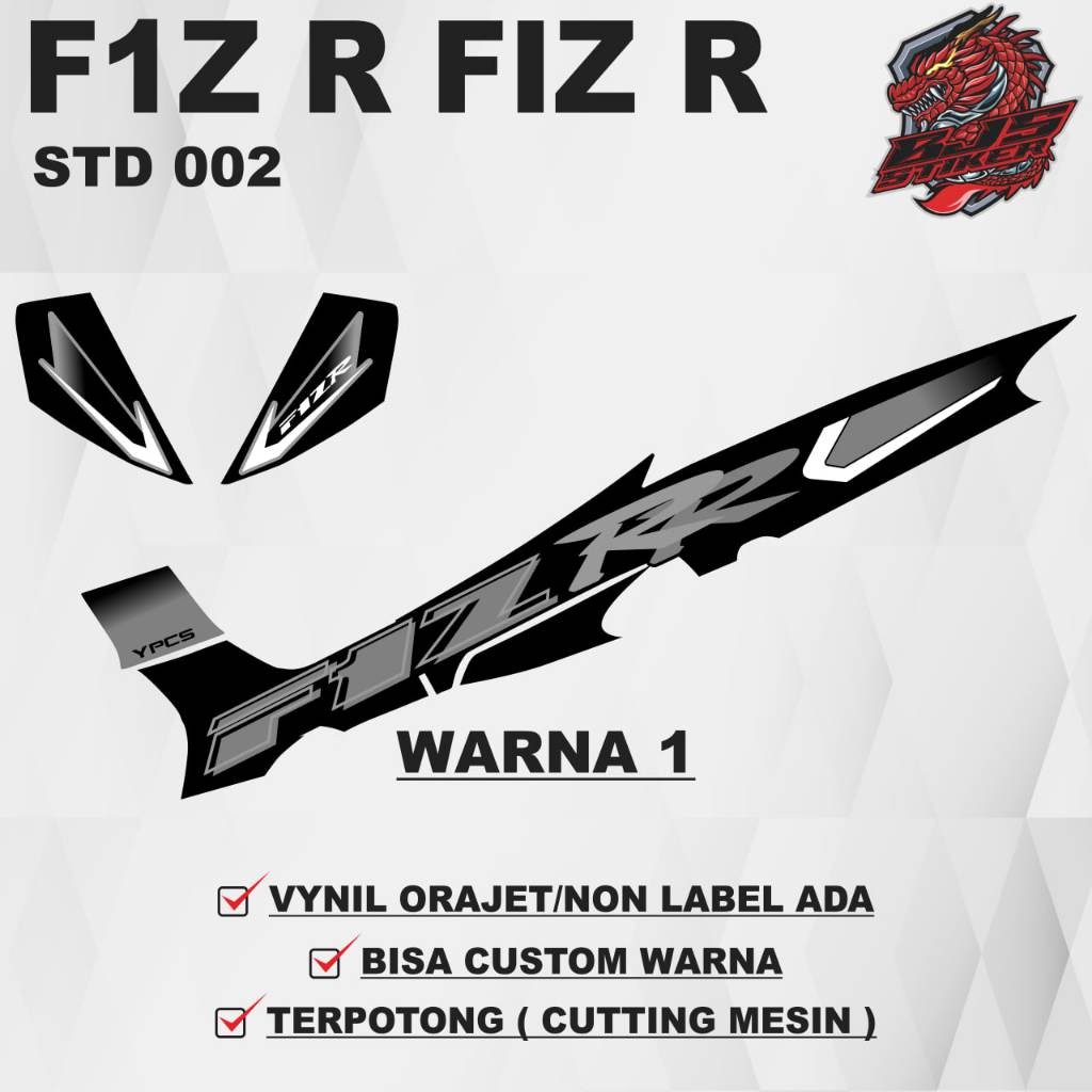 MESIN Yamaha FIZ r F1z r FIZ r STD 002 - decal striping sticker Yamaha ...