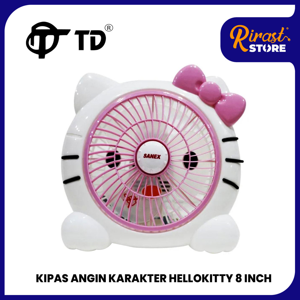 RIRAST - 8 INCH HELLOKITTY CHARACTER FAN HELLO KITTY TWINDOG TABLE FAN ...