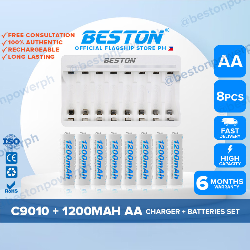 Beston SET C9010 Charger + AA AAA Nimh Battery 1200mah 1300mah 3000mah ...
