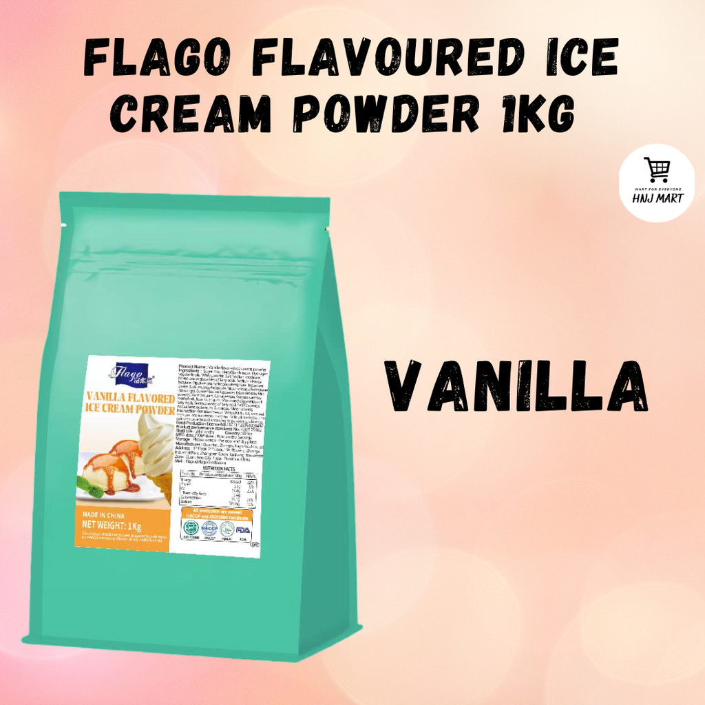 FLAGO FLAVOURED SOFT SERVE ICE CREAM POWDER 1KG (MATCHA/ STRAWBERRY ...
