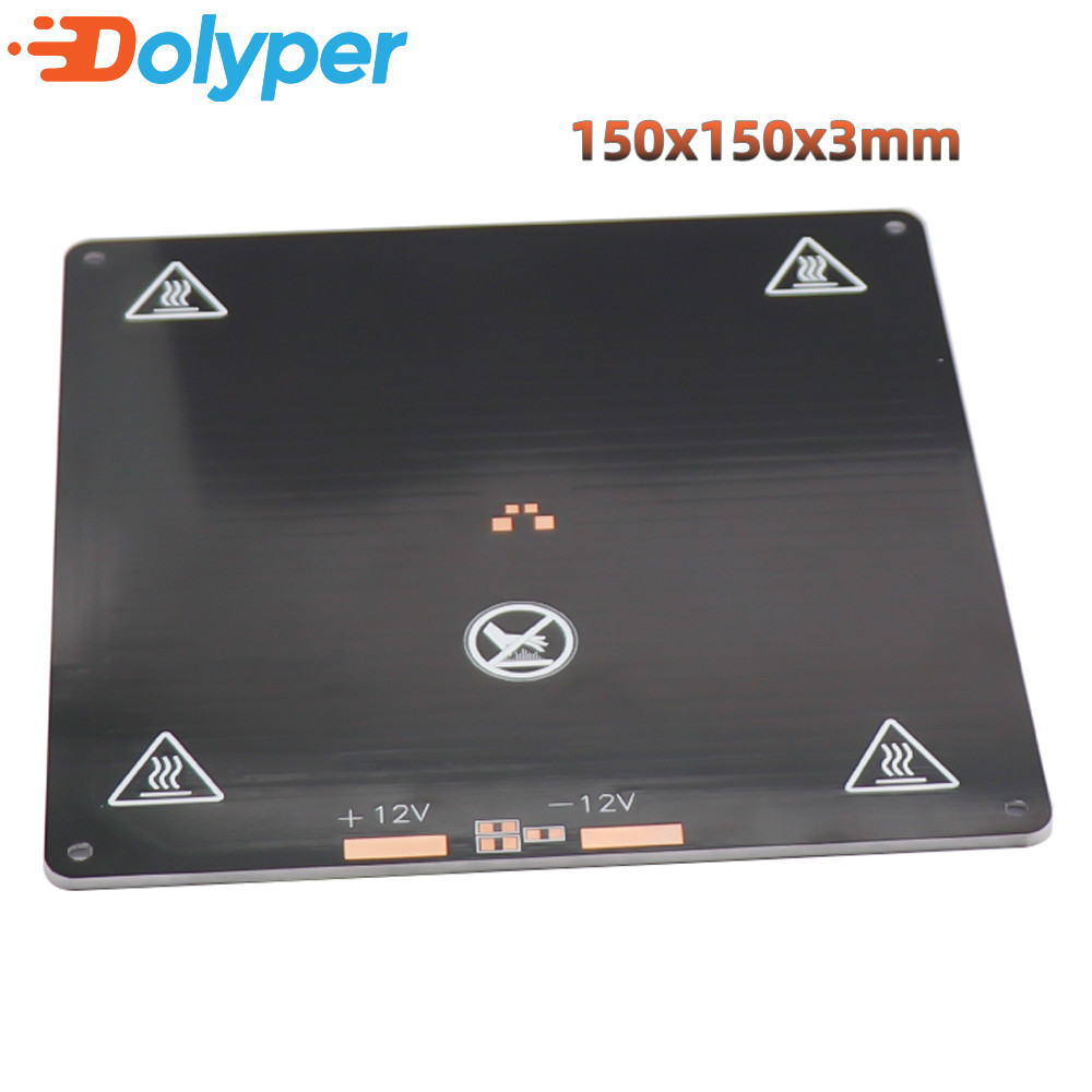 12V 80W Upgraded heatbed 150*150x3mm Mini Aluminum Substrate Heated Bed ...