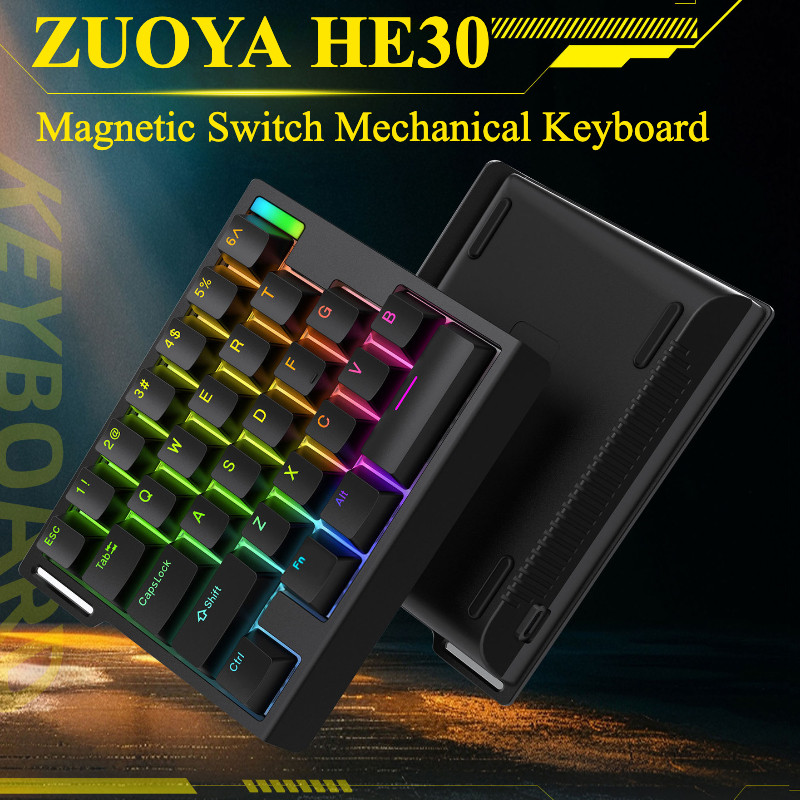 ZUOYA HE30 8K Magnetic Switch Mechanical Keyboard Wired RGB Backlight ...