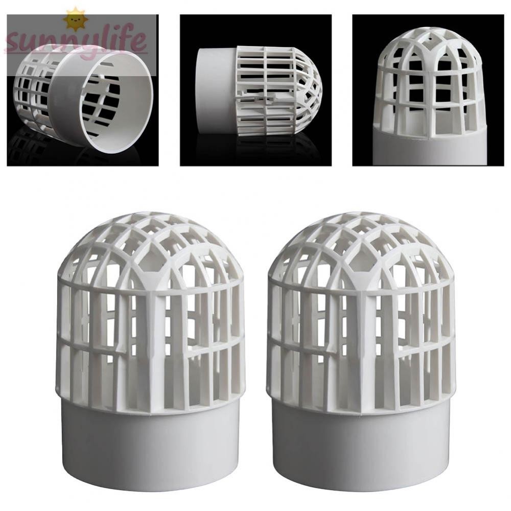 2pcs White PVC Pipe Air Duct Guards with Raised Ball Design for Debris ...