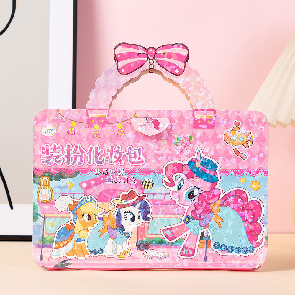 Children's portable dress-up makeup bag Princess Elsa DIY dress-up bag  graffiti painting stickers educational toy book | Shopee Philippines