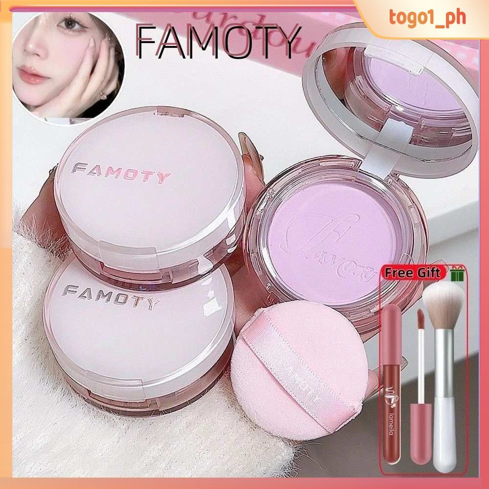 【Buy1 Take 2】FAMOTY Pressed Powder Waterproof Long Lasting Face Makeup ...