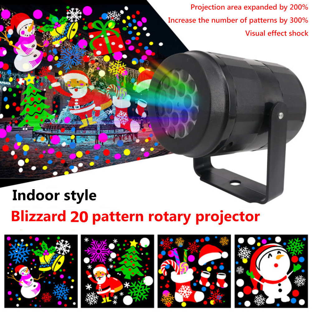 【24-hour delivery】LED Laser Projector Light 20 Patterns Christmas Decor ...