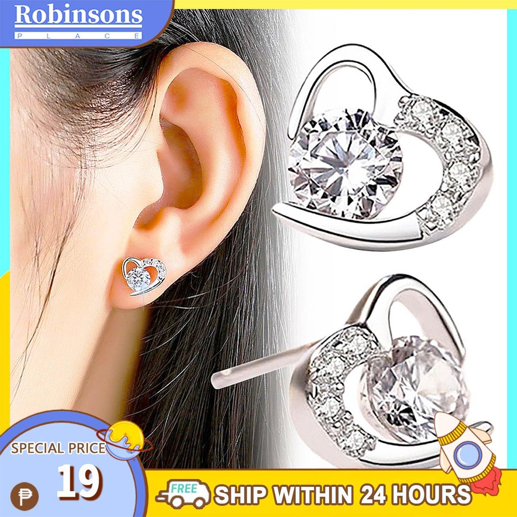 ✨ Heart Shaped Bunny Earrings, Small Perforations, Hypoallergenic