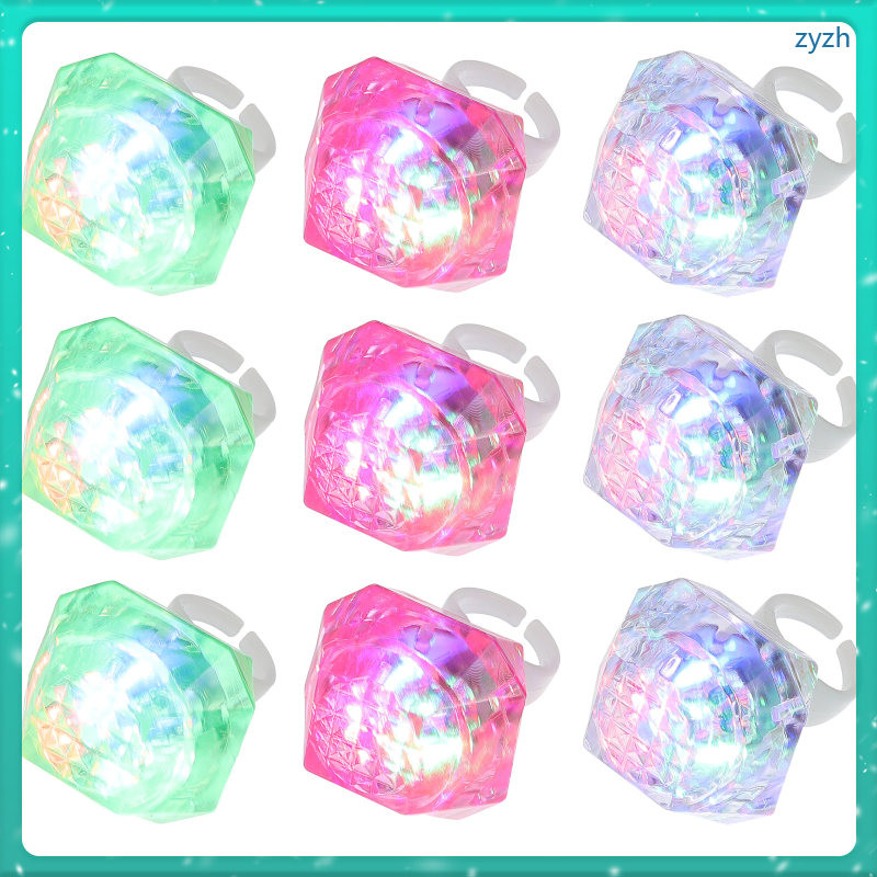 Big Diamond LED Glow Rings The Flashing zhiyuanzh | Shopee Philippines
