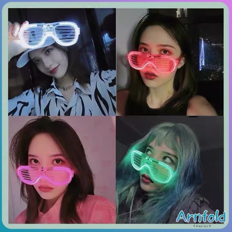 AF Led Glow Cold Light Eyes Glasses Light Up Flash Rave Luminous ...
