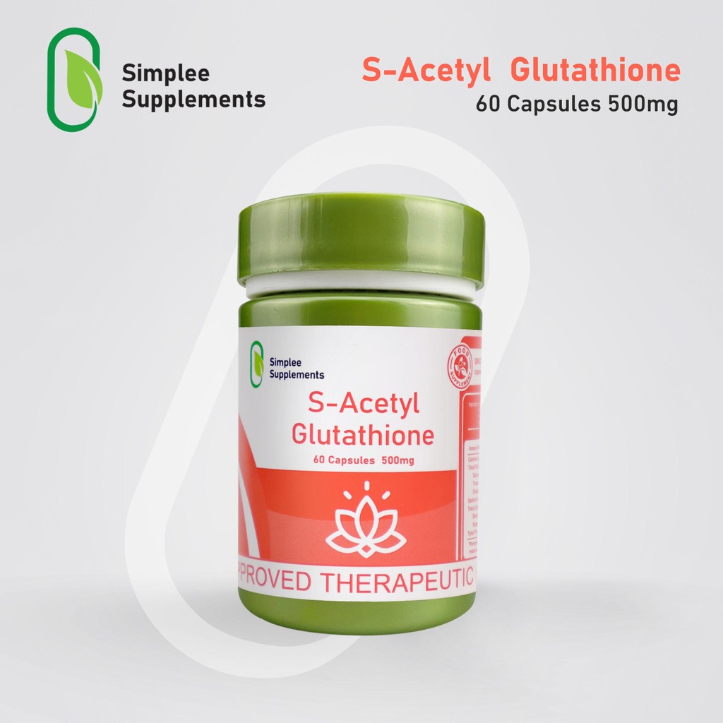 simplee supplements s acetyl glutathione S-Acetyl L-Glutathione, 100 mg, 60 Capsules S-Acetyl Glutathione Whitening Skin 60