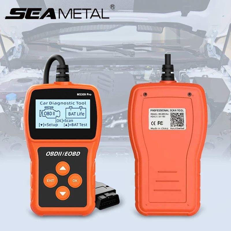 MS309 Pro Car Fault Detector Battery Tester OBD2 EOBD Scanner Code ...