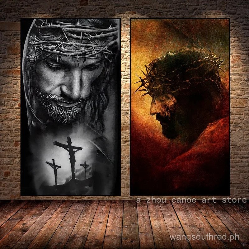 Crown of Thorns Jesus Christ Religion Art Posters Canvas Painting Wall ...