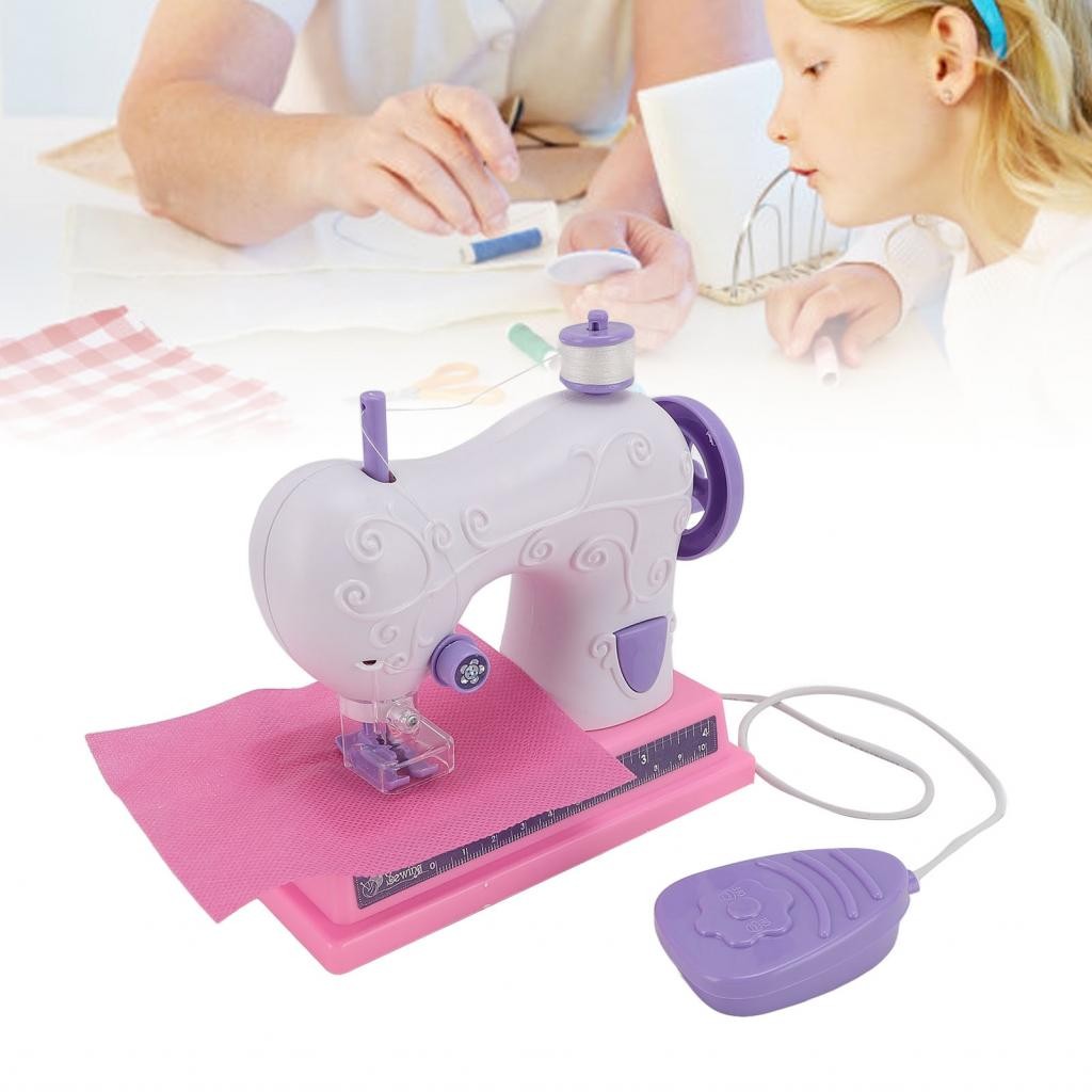 Xunb DIY Sewing Machine Toy Easy To Use Rechargeable Portable Children ...