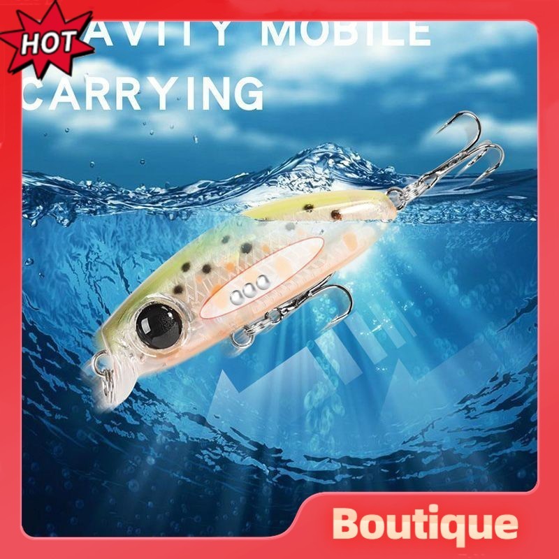 Fishing Lure 4cm 3g Mini Sinking Minnow Hard Artificial Bait 3D Eyes ...