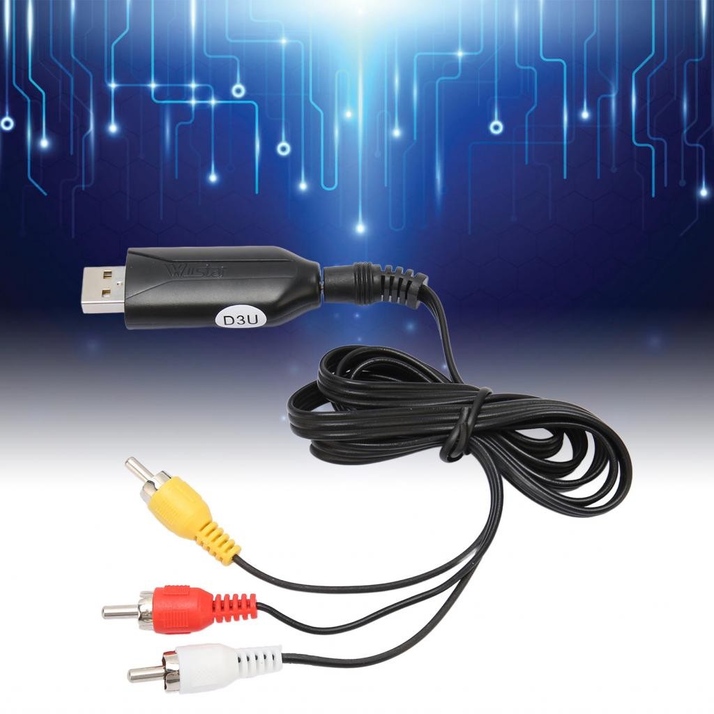 Mingxiu USB Video Capture Card Supports NTSC PAL VHS To DVD RCA AV Plug ...