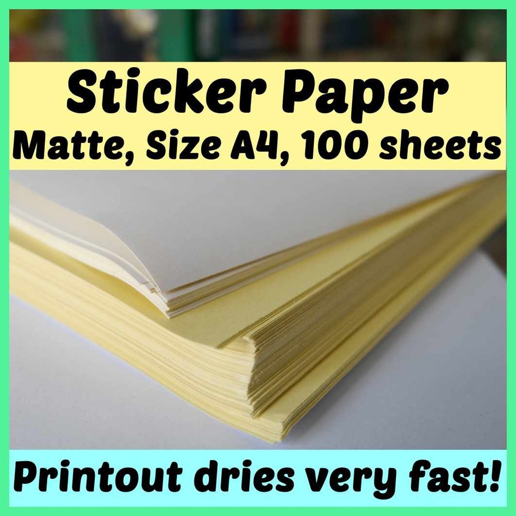 Matte`QSticker+LD+Paper+xu@A4+Y@100s*z?(100*X?sheets)*p?Printable*h ...
