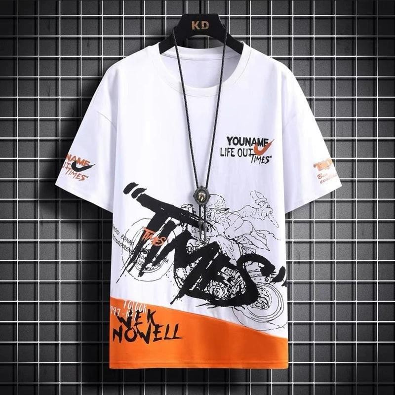 5xl Street Wear Shirt Men 2026.M-5XL Men T-shirt Summer Short Sleeve Youth Teenagers T Shirts New Tie ...
